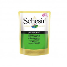 Schesir Chicken Fillet - A tinned forage with chicken fillet for adult cats (pieces in jelly)