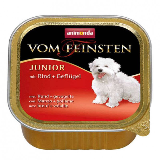 Animonda Vom Feinsten Junior - A tinned forage in the form of paste with meat of chicken and beef for puppies