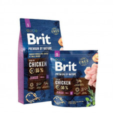 Brit Premium (Premium Is shaven) by Nature JUNIOR S is the Dry feed with chicken for puppies and young dogs of small breeds