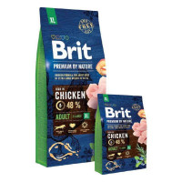 Brit Premium (Premium Is shaven) by Nature ADULT XL is the Dry feed with chicken for adult dogs of huge breeds