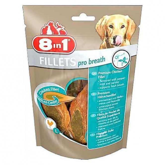 8in1 (8v1) Fillets Pro Breath - Delicacy - chicken fillet for dogs the refreshing breath