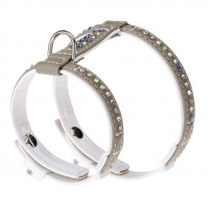 Ferplast of Lux P - A breast-band for dogs from skin with rhinestones