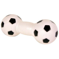 Trixie a football vinyl dumbbell with a squeaker