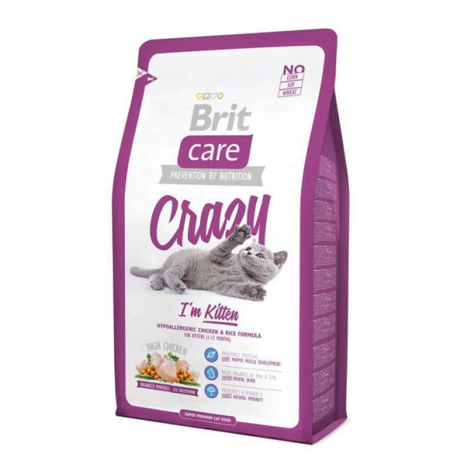 Brit Care (Care Is shaven) Crazy is the Dry feed with chicken and rice for kittens