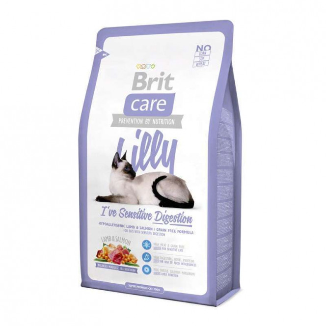 Brit Care (Брит Кеа) Lilly - Сухой корм с ягненком и лососем для взрослых кошек с чувствительным пищеварением