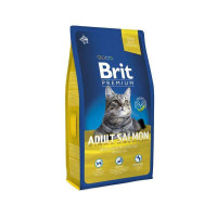 Brit Premium (Premium Is shaven) ADULT Salmon is the Dry feed with a salmon for adult cats