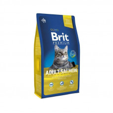 Brit Premium (Premium Is shaven) ADULT Salmon is the Dry feed with a salmon for adult cats