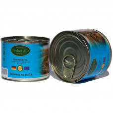 Canned food Baskerville for cats with a turkey and fish