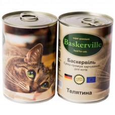 Canned food Baskerville for cats with veal