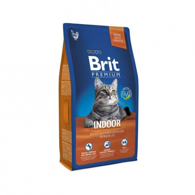 Brit Premium (Брит Премиум) Cat Indoor - Сухой корм с курицей для домашних кошек