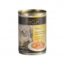 Edel Cat Menu - A tinned forage with meat of chicken and a duck for cats