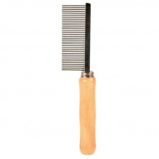 Trixie the Hairbrush with average tooth and the wooden handle