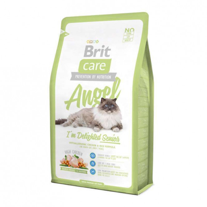 Brit Care (Care Is shaven) Cat Angel is the Dry feed with chicken and rice for elderly cats