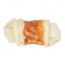 Trixie Knotted Chicken Chewing Bone - A bone for toothbrushing with chicken meat, treats for dogs