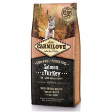 Carnilove (Karnilav) Salmon & Turkey for Large Breed Puppy - A dry feed with a salmon and a turkey for puppies and juniors of large breeds