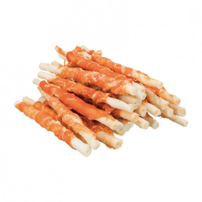 Trixie Denta Fun Chicken Chewing Rolls - Stick delicacy for toothbrushing with chicken meat for dogs