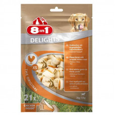 8in1 (8v1) Delights Bones Bag XS - Stones for toothbrushing with meat of chicken for dogs of small breeds