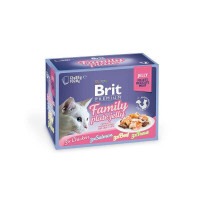 Brit Premium (Брит Премиум) Cat Family Plate Jelly - Набор паучей Семейная тарелка в желе для кошек