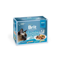 Brit Premium (Брит Премиум) Cat Family Plate Gravy - Набор паучей Семейная тарелка в соусе для кошек