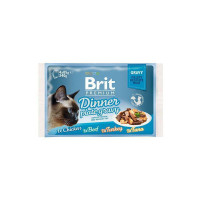 Brit Premium (Premium Is shaven) Cat Dinner Plate Gravy is Set spidery A lunch plate in sauce for cats