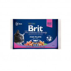 Brit Premium (Premium Is shaven) Cat Fiah Plate is Set spidery A fish plate for cats