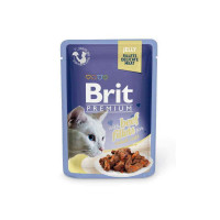 Brit Premium (Premium Is shaven) Cat Beef fillets Jelly is the Damp forage with pieces from beef fillet in jelly for cats