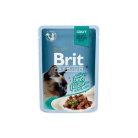 Brit Premium (Брит Премиум) Cat Beef fillets in Gravy - Влажный корм с кусочками из филе говядины в соусе для кошек