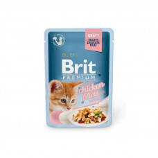 Brit Premium Brit Premium (Premium Is shaven) Cat Chicken fillets in Gravy is the Damp forage from a kusochkamiya from chicken fillet in sauce for kittens