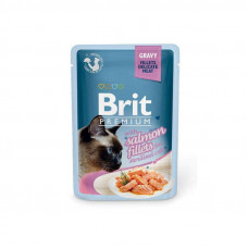 Brit Premium Brit Premium (Premium Is shaven) Cat Salmon fillets in Gravy is the Damp forage with a salmon in sauce for the sterilized cats