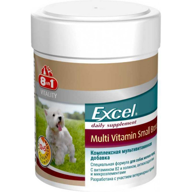 8in1 (8v1) Vitality Excel Multi Vitamin Small Breed - A multivitamin complex for dogs of small breeds