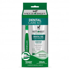 VETS BEST (Vets Best) Dental Care Kit - Set for mouth care (gel + a toothbrush)