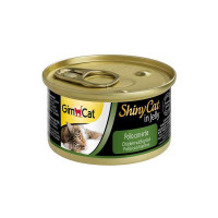 GimCat (ДжимКэт) ShinyCat - Консервированный корм с курицей и травой для кошек