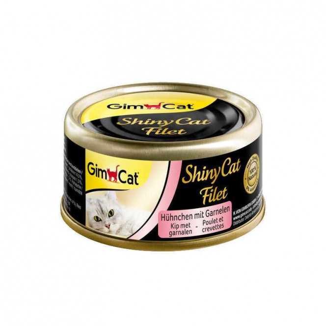 GimCat (DzhimKet) ShinyCat Filet - A tinned forage with chicken fillet and shrimps for cats