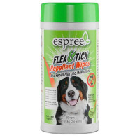 Espree Flea&Tick Wipes - Wet towel wipes for additional protection against fleas and ticks for dogs