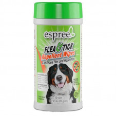 Espree Flea&Tick Wipes - Wet towel wipes for additional protection against fleas and ticks for dogs