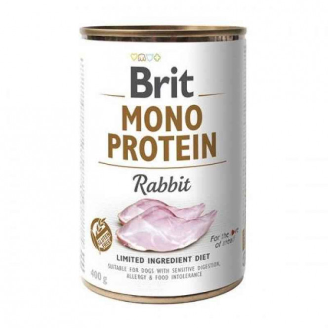 Brit (Is shaven) Mono Protein Rabbit - Canned food for dogs with a rabbit