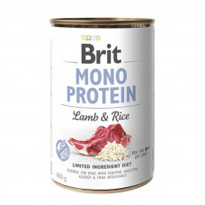 Brit (Is shaven) Mono Protein Lamb & Rice - Canned food for dogs with a lamb and rice