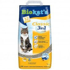 BIOKATS (Biokets) CLASSIC 3in1 - Filler komkuyushchiysya for a cats toilet with granules of three sizes, antibacterial