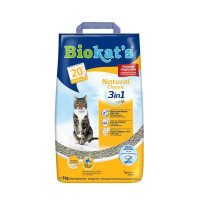 BIOKATS (Biokets) NATURAL Classic 3in1 - Filler komkuyushchiysya for a cats toilet with granules of three sizes