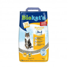 BIOKATS (Biokets) NATURAL Classic 3in1 - Filler komkuyushchiysya for a cats toilet with granules of three sizes