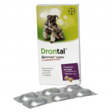 Drontal Plus - Anthelminthic tablets for dogs with taste of meat (1 tablet)