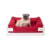 HARLEY & CHO (Harley And Cho) DREAMER - A plank bed from furniture gunny in a wooden framework of white color for cats and dogs