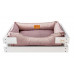 HARLEY & CHO (Harley And Cho) DREAMER Velour - A plank bed in a wooden framework velors for cats and dogs