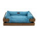 HARLEY & CHO (Harley And Cho) DREAMER Velvet - A plank bed velveteen in a framework from a light tree for cats and dogs