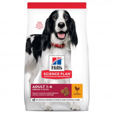 Hills Science Plan Adult Medium with Chicken - A dry feed with chicken for adult dogs of average breeds