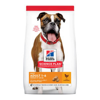 Hills Science Plan Light Adult Medium with Chicken - A dry feed with chicken for adult dogs of average breeds, low-calorie