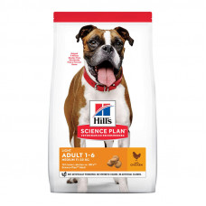 Hills Science Plan Light Adult Medium with Chicken - A dry feed with chicken for adult dogs of average breeds, low-calorie