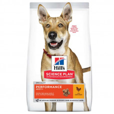 Hills Science Plan Performance Adult with Chicken - A dry feed with chicken for adult dogs with hyperactivity