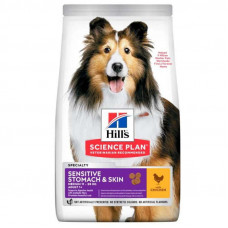 Hills( Хиллс) Science Plan Sensitive Stomach&Skin Adult Medium with Chicken - Сухой корм с курицей для взрослых собак средних пород с чувствительным желудком и кожей