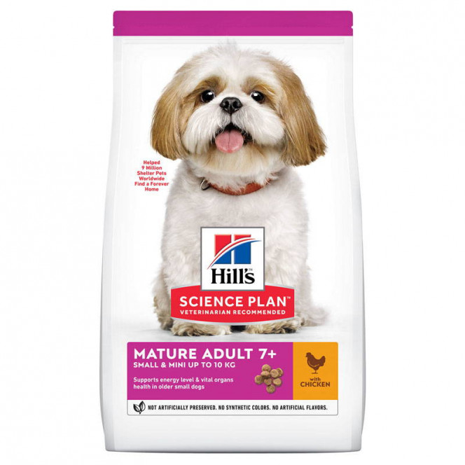 Hill's Science Plan Mature Adult 7+ Small&Mini with Chicken - The dry feed with chicken for dogs is more senior than 7 years of small and tiny breeds